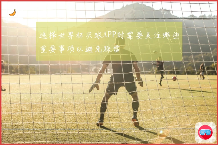 选择世界杯买球APP时需要关注哪些重要事项以避免踩雷